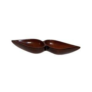 Caribcraft Solid Mahogany Salad Bowl Set Made In Haiti, 1960's Vintage